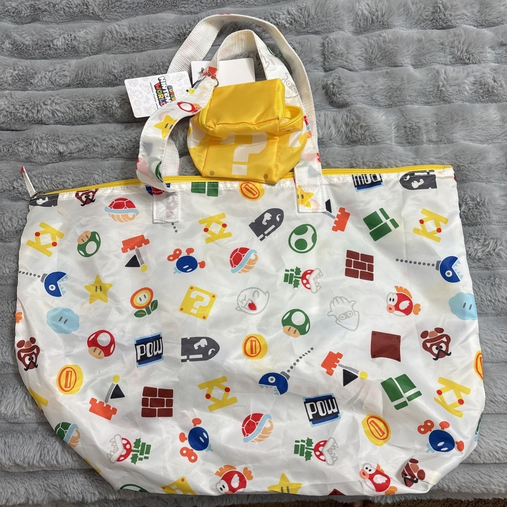 Japan Universal Studio Mario Super Nintendo World Tote Bag Mario Lucky Block